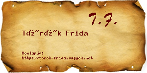 Török Frida névjegykártya