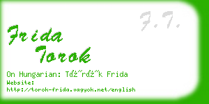 frida torok business card
